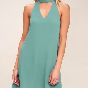 Groove Thing Sage Green Swing Dress
